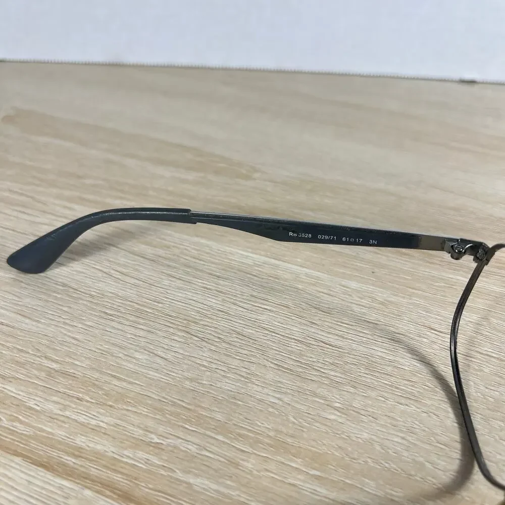Ray-Ban RB3528 029/71 Sunglasses Eyeglasses Gray Metal FRAMES ONLY 61-17-145